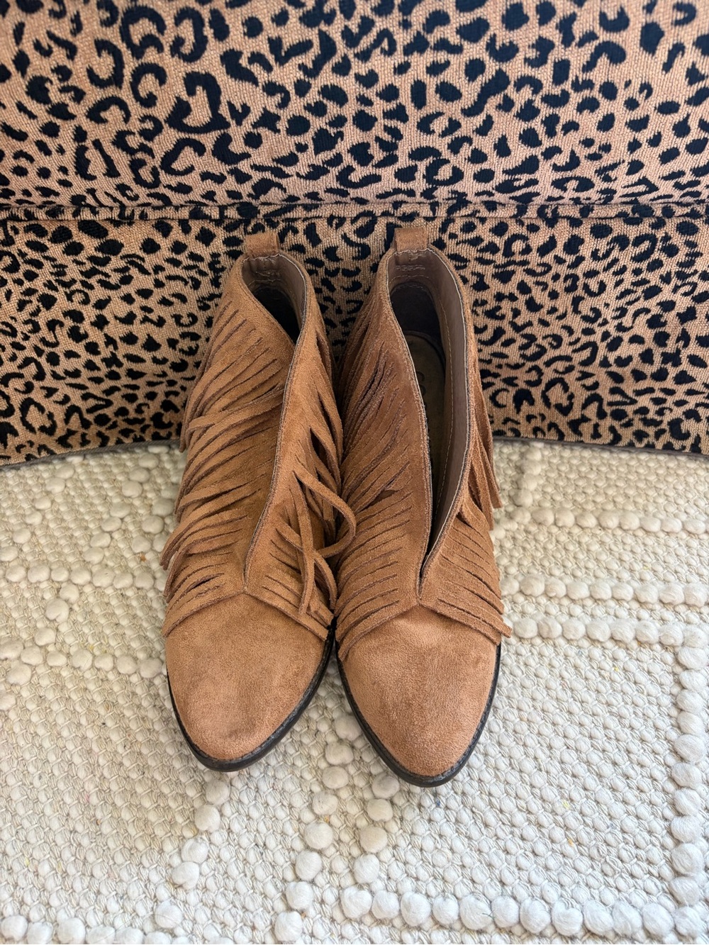 Coconut by Matisse- Women  Suede Fringe Ankle Boots - Brown